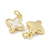 Brass with Sea Shell Charms KK-Q820-15G-2
