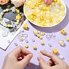 250Pcs 15 Style Yellow Acrylic Beads Set OACR-CJ0001-70-5