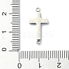 304 Stainless Steel Crystal Rhinestone Connector Charms STAS-Z065-02P-02-3