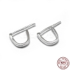 Anti-Tarnish 925 Sterling Silver Ice Pick Pinch Bails STER-L057-079A-5