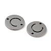 Non-Tarnish 201 Stainless Steel Hollow Flat Round Links FIND-R149-03C-P-2