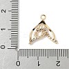 Brass Pave Light Sky Blue and Clear Cubic Zirconia Sea Animal Connector Charms KK-M326-07B-G-3