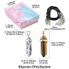 DIY Natural & Synthetic Gemstone & Waxed Cord Necklace Making Kits DIY-FS0008-04B-4