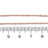 Brass Cable Chain Necklace Making NJEW-D302-78RG-3