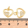 Brass Micro Pave Cubic Zirconia Pendants KK-F927-12C-G-3