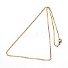 Ion Plating(IP) 304 Stainless Steel Cable Chain Necklaces NJEW-M124-01G-01-2