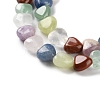 Natural Quartz Crystal & Red Jasper & Green Aventurine & Blue Aventurine & Lepidolite & Amethyst & Lemon Jade Beads Strands G-B022-39A-4