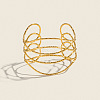 Women’s 304 Stainless Steel Multi-Strand Twisted Cuff Bangles UZ9131-1