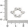 Brass Micro Pave Clear Cubic Zirconia Hollow Flower Connector Charms KK-L229-058P-3