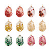 12Pcs 6 Colors Resin Pendants RESI-CD0001-08-1