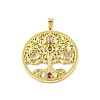 Brass Micro Pave Cubic Zirconia Pendants KK-E111-25G-1