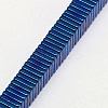 Electroplate Non-magnetic Synthetic Hematite Heishi Beads Strands X-G-J171A-4x4mm-07-3