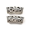 Hollow Tibetan Style Alloy European Beads TIBE-L008-33AS-1