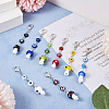 32Pcs 8 Colors Handmade Evil Eye Lampwork Pendant Decoration HJEW-TA0001-10-5