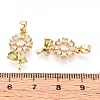Brass Micro Pave Cubic Zirconia Pendants KK-T071-135G-01-3