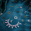 48pcs 8 styles Tibetan Style Alloy Toggle Clasp Rhinestone Settings FIND-PH0020-10-5