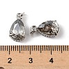 Brass Pave Cubic Zirconia Charms with Glass Crystal KK-Q039-03P-3