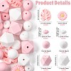30Pcs Food Grade Eco-Friendly Silicone Beads SIL-FS0001-26B-4