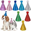 16Pcs 8 Colors  Polyester Pet Birthday Hat AJEW-GO0002-19-1