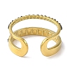 Ion Plating(IP) 304 Stainless Steel Open Cuff Ring for Women RJEW-F166-09G-01-3