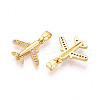Brass Micro Pave Cubic Zirconia Pendants KK-T070-82G-2