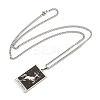 Non-Tarnish 304 Stainless Steel Tarot Pendant Necklaces NJEW-A026-01P-09-3