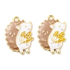 Alloy Enamel Pendants X1-ENAM-D051-17B-G-2