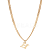 1Pc 304 Stainless Steel Letter Pendant Necklaces NJEW-LP0001-33H-G-1