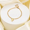 304 Stainless Steel Charm Bracelets BJEW-K265-01G-1