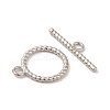 Rhodium Plated 925 Sterling Silver Toggle Clasps STER-G038-02P-2