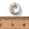 Octagon Brass Micro Pave Cubic Zirconia European Beads KK-C072-20P-3