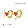 Natural Shell Heart Hoop Earrings AJEW-U002-02G-4