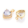 Brass Micro Pave Cubic Zirconia Pendants KK-N272-02G-01-2