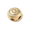 Rack Plating Brass & Cubic Zirconia Pendants KK-Z047-07G-O-RS-2