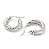 304 Stainless Steel Hoop Earring EJEW-F257-20P-01-2