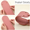 3Pcs 3 Colors Oval PU Leahter Knitting Crochet Bags Bottom AJEW-CL0001-77-6