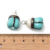 Rack Plating Brass Cubic Zirconia Pendants KK-G504-09EB-02-3
