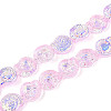Electroplate Transparent Glass Beads Strands EGLA-S190-05E-1