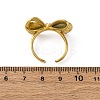 304 Stainless Steel with Rhinestone Adjustable Cuff Rings RJEW-Q020-18G-3