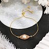 Natural Cultured Freshwater Pearl Slider Bracelets BJEW-JB11215-2