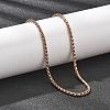 3MM 304 Stainless Steel Serpentine Chain Necklaces for Women NJEW-B131-06RG-1