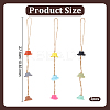 Cowboy Hat Silicone Pendant Decoration HJEW-DR00021-2