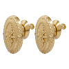 Oval Brass Wooden Box Pull Handle FIND-WH0817-193G-1