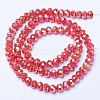 Electroplate Glass Beads Strands EGLA-A044-P4mm-B22-2