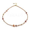 Natural Pearl & Natural Gemstone Beaded Necklaces NJEW-M214-06G-1
