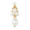 Dyed Glass Pearl Pendants PALLOY-MZ01374-1