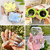 100Pcs 5 Colors Luminous & Two Tone Resin Decoden Cabochons RESI-TA0003-90-8