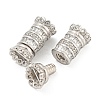 925 Sterling Silver Micro Pave Cubic Zirconia Screw Clasps STER-U001-05A-P-2