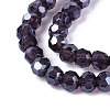 Electroplate Transparent Glass Beads Strands EGLA-A035-T3mm-A15-3