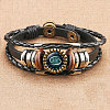 12 Constellations PU Leather Multi-strand Bracelets WGFD09F-04-1